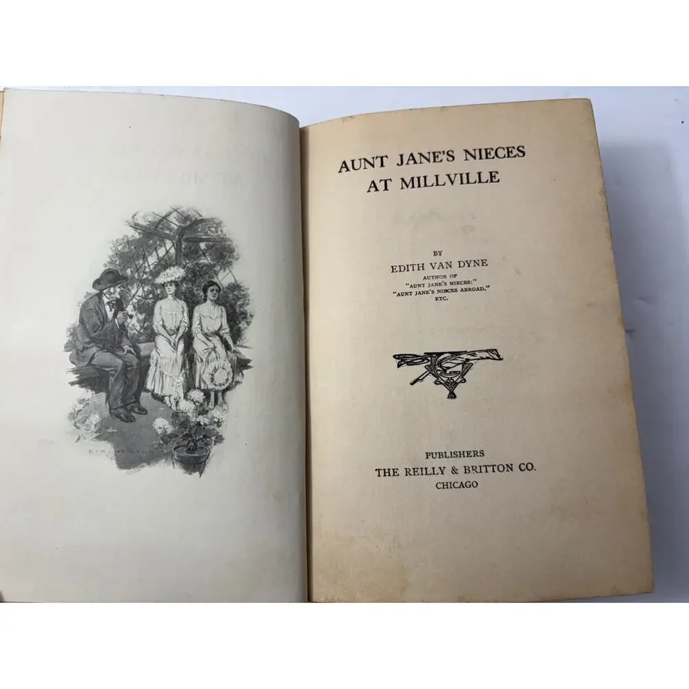 1908 Aunt Jane’s Nieces at Millville by Edith Van Dyne | Antique Hardcover
